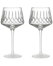 Waterford Set of 2 Lismore Arcus Wine Universal Glasses