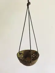 Coconut Shell Hanging Basket Orchid Cactus Pot Flower Air Planter Balcony Decor