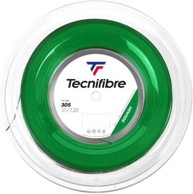 Tecnifibre 305 Squash Racket String 200m Reel - Green - 1.20mm / 17