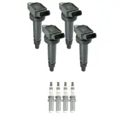 NGK COP 4 Ignition Coil 4 Ruthenium HX Spark Plugs Kit For 4Runner Tacoma 2.7 L4 (for: Toyota)