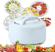 Automatic Food Dryer, 500W Fruit Dehydrator with 35-72° Temperature Adjustment, Freeze Dryer Machine with 5 Trays, Knob Temperature Control, for Dried Meat, Vegetables, Fruits, Meat, Dog Snacks