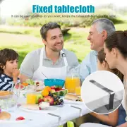 12 Pcs Picnic Table Cover with Bench Covers Triangular Tablecloth Clip