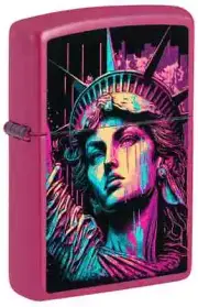 Zippo 48916, Statue of Liberty Design, Frequency Finish Lighter, NEW