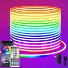 LED neon Lights Strip 66ft,DC 24V RGB LED neon Light Strip APP Remote Control...