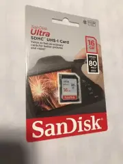 SanDisk 16GB Ultra PLUS SDHC I Memory Card - Class 10 - 80 MB/s - SDSDUP-016G
