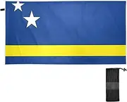 GAIGEO Curacao Flag Rectangular National Oversized Beach Towel Sand Free Beach Towel Pink Sand Towels Beach Quick Dry Summer Beach Travel Essentials 71 x 31 Inch