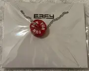 Effy Necklace With Red FUN Barrel w white letters Carnival Cruise Souvenir