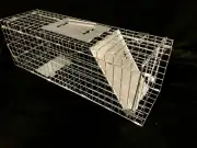 Mesh Trap Humane Cage Animal Rabbit Hare Bird Bait Rat Catcher 61cm Foldable NEW