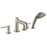 Hansgrohe 14314821 Talis C Roman Tub Faucet Trim Kit with Handshower in Brushed