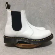 Dr. Martens Womens Boots White Size 11 Softy T Pull On Chelsea Boot Leather