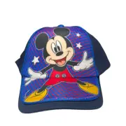Disney Hat Cap Strap Back Blue Mickey Mouse Adjustable Youth Boys Kids Baseball
