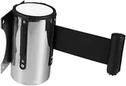 1 Set Barrier Warning Line Belt Keep Distance Caution Strap Wall Mount Barrier Danger Hazard Areas Strap Crowd Control Halloween Party Decoration Crowed Line Stainless Steel Silver