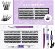 B&Qaugen Lash Clusters Kit 120 PCS Eyelash Extension Kit 10-16Mix Lash Extens...