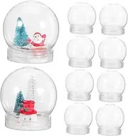DIY Water Globes 10pcs Empty Snow Globes Round Water Globes for DIY Snowglobes Decorations