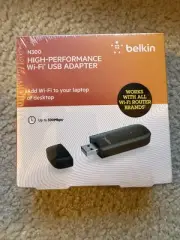 Belkin N300 High Performance Wireless Wi-Fi USB Adapter Dongle NEW