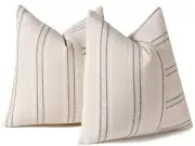 Decorative Throw Pillow Covers 18x18 Textured 18" x 18" (Pack of 2) Grey
