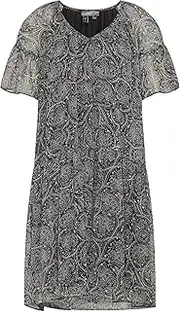 [nascita] Women's Dress, Black Multi-Coloured