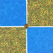 Peacock Feathers Pretty Blue Cotton Craft Quilt Fabric Squares kl1