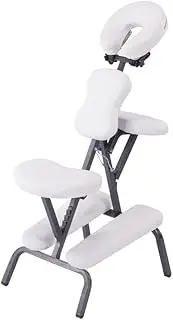 Foldable Massage Chair Table Aluminium Portable Chair Beauty Therapy Tattoo Waxing White