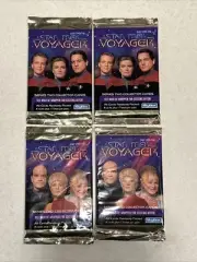 4X Sealed 1995 SkyBox Star Trek Voyager Trading Card Packs Season One Series Two