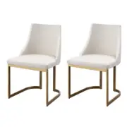 Artiss Dining Chairs Retro Chair Cafe Kitchen Modern Semi-circle Base Fabric x2