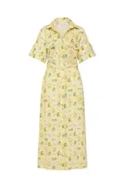 Palm Noosa Memento Dress Size AU 10 / US 6 Honolulu Linen Maxi Belted Pocket NEW