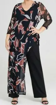TS Taking Shape plus sz M / 20 Medina Print Jumpsuit all-in-one NWT rrp$190!