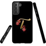 For Samsung Galaxy S22+ Plus Case, Armour Cover, Embellished Letter T