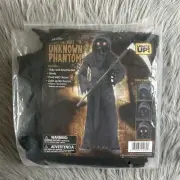 Fade In/Out Unknown Phantom Halloween Costume Boys Size Medium Black Lights Up