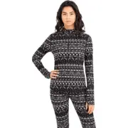 Terramar Ultra Merino 2.0 Women's Half Zip Baselayer Sweatshirt, Black Back Coun