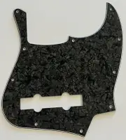 For Fit Jazz Bass Guitar 5 String JB Style Guitar Pickguard 4 Ply Black Pearl