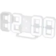 LED Wall Clock Alarm Clock Digital 3D Living Room Explosion Models Electronic Clock white