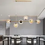 北歐餐廳吊燈創意個性長條魔豆玻璃燈后現代簡約店鋪吧臺燈具