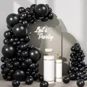 110Pcs Black Balloon Garland Arch Kit, 18 12 10 5 Inch Black Latex Balloons Diff