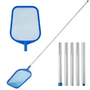 Adjustable Telescopic Pool Skimmer Net 23-60" Ultra Fine Mesh Rake
