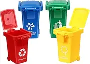 VICASKY Small Toy Bin Set Flip Sliding Boys and Girls' Trash Can Early Educational Teaching Aid Compact Portable