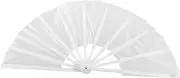 ERINGOGO Tai Chi Fan Bulk Handheld Fans Dance Fabric Fan Prop Large Hand Fan Decoration Hand Fan Dance Fan Festival Hand Fans Decorative Festival Fan Plastic- White
