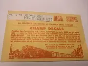 HO Champ Decals S-48 Bronze Gold Stripes 1/2" HO or 1/4" O Scale