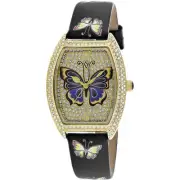 Christian Van Sant Women's Watch Papillon Quartz Silver Dial Brown Strap CV4873