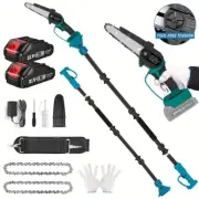 Cordless Pole Saw&Mini Chainsaw 2-IN-1 21V 2Ah Battery Powered 15.24cm Electric