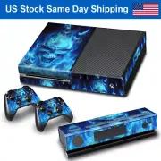 For Xbox One Console & Controllers Skin Decal Vinyl Sticker Covers Skull of Blue