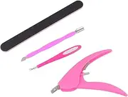 AUTSUPPL Fake Nails Set 500 Pieces Nail Tools Kit Home Manicure Tools Metal Easy Storage Case