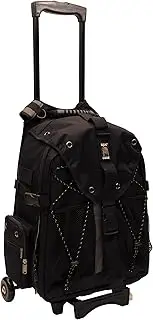Ape Case, ACPRO4000, Backpack with Wheels, Laptop Compartment, Padded, Rain Cover Included, Adjustable Straps, Camera Backpack, Black (ACPRO4000),Large with Rollers
