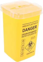 CALLARON Container Disposal Bin with Lid for Safe Waste Storage Durable Material Compact Design for Home Use and Tattooing
