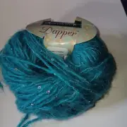 Sundance Dapper Yarn Balls Sequins Acrylic Mohair Wool Blend Aqua Worsted