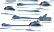 SILVERWARE BRADS Scrapbooking Flatware Fork Spoon Dining Card Making Stamping