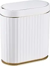 ELPHECO Bathroom Trash Can with Lid Automatic Garbage Can, 2 Gallons Slim Smart Trash Can, Small Plastic Trash Bin, Narrow Motion Sensor Trash Can for Bedroom, Bathroom, Office