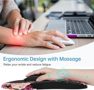 Pad Wrist Support with Massage Design Wrist Rest Pain Relief Mo Ergonomic Mouse
