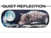 Lisa Parker Hard Glasses Case with cleaning cloth Quiet reflection LP03517 WOLF