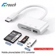 3-in-1 Card Reader Adapter Type C To SD TF Memory Card Reader USB Type C OTG Con